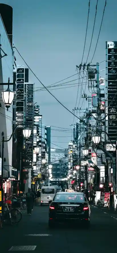 4k商铺壁纸 - 房屋 - 日式 - 汽车「哲风壁纸」