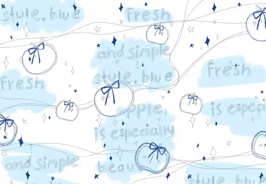 4k云朵壁纸 - 可爱 - 手绘 - 星星「哲风壁纸」