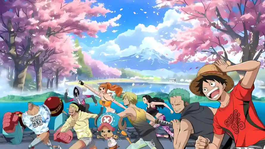 4k乔巴壁纸 - 娜美 - 山治 - 樱花「哲风壁纸」