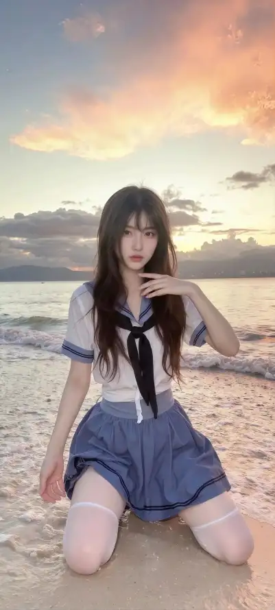 4k天空壁纸 - 日落 - 晚霞 - 沙滩「哲风壁纸」