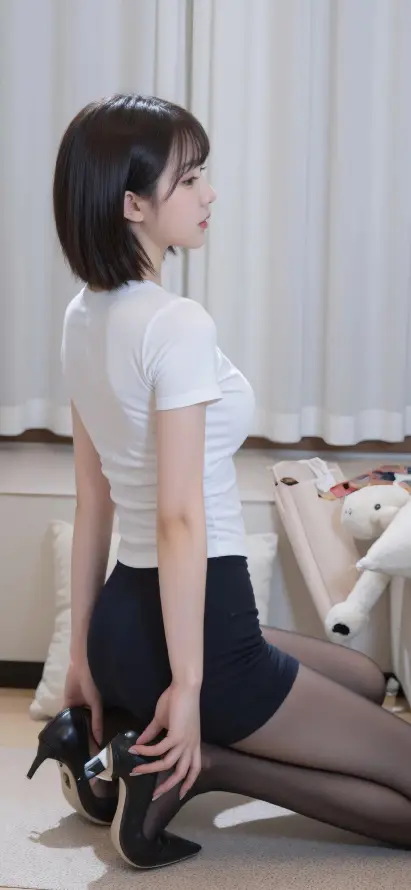 4k居家壁纸 - 玩偶 - 短发 - 窗帘「哲风壁纸」