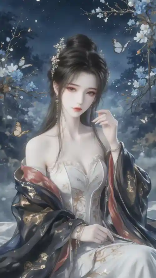 4k国漫壁纸 - 暗夜 - 清冷 - 白裙「哲风壁纸」