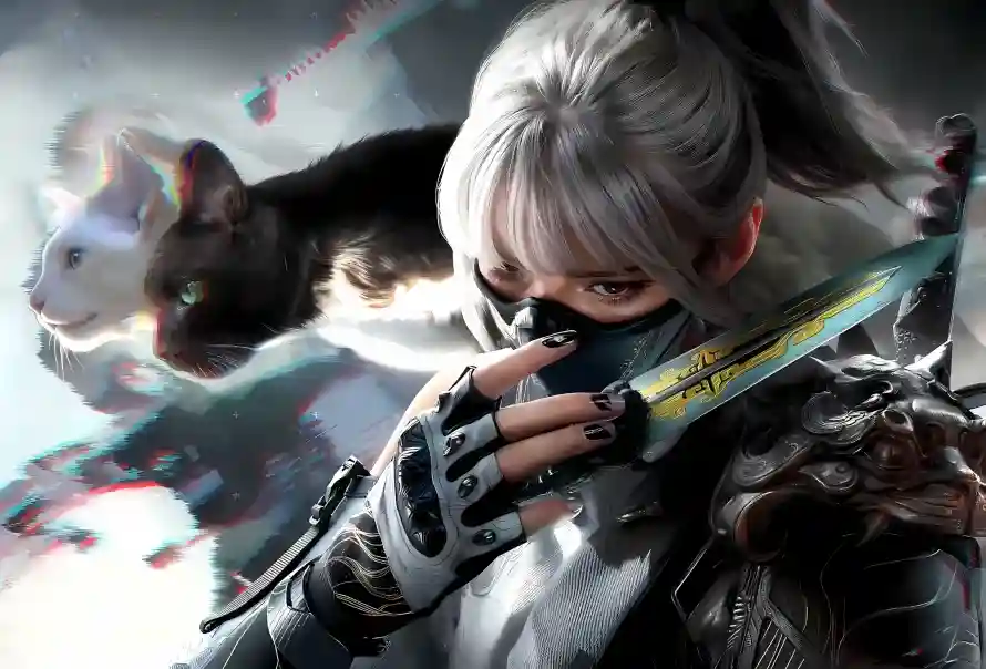 4k白狮壁纸 - 银发 - 面罩 - 骇爪「哲风壁纸」