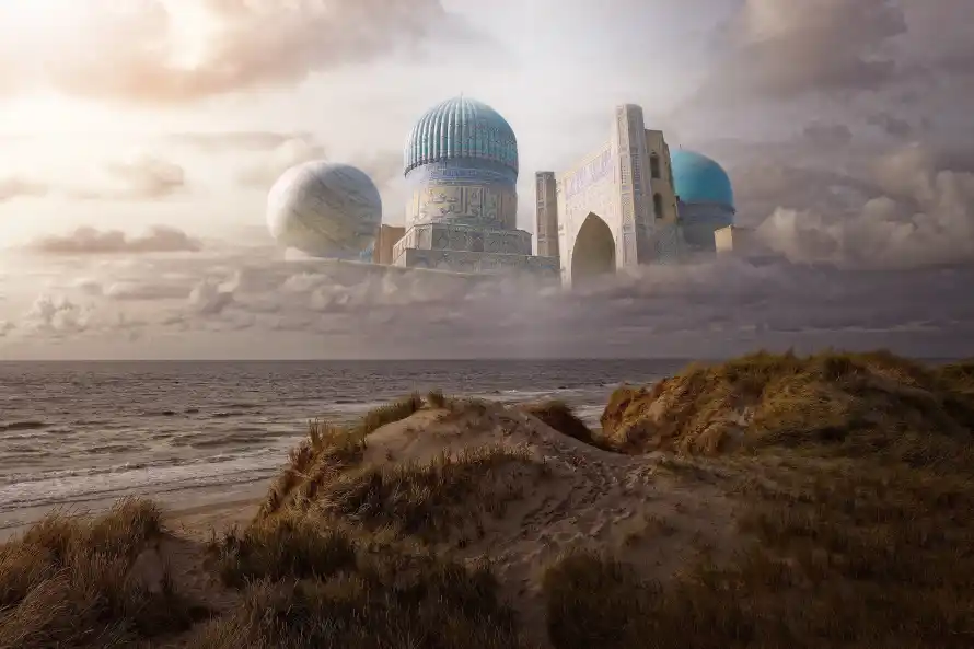 4k云层壁纸-圆顶建筑和云雾-奇幻建筑壁纸推荐「哲风壁纸」