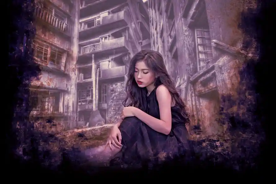 4k卷发壁纸 - 城市 - 废墟 - 忧郁「哲风壁纸」