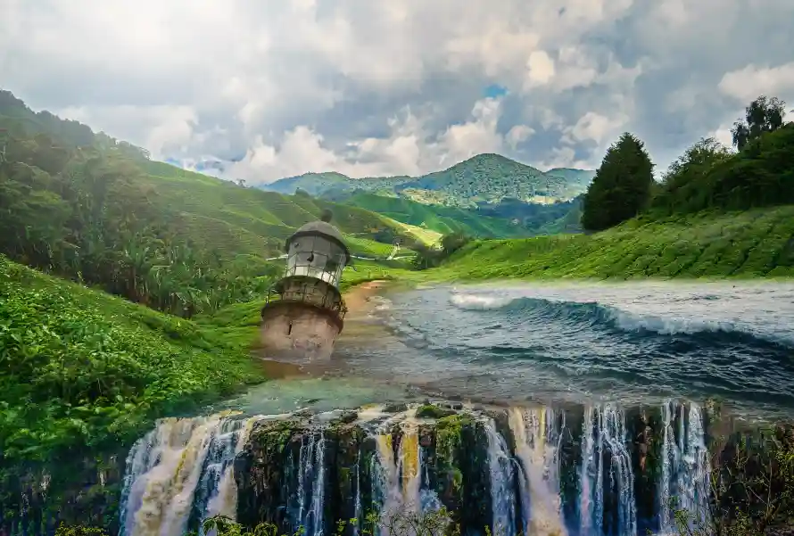 4k丘陵壁纸 - 云朵 - 山脉 - 湖泊「哲风壁纸」