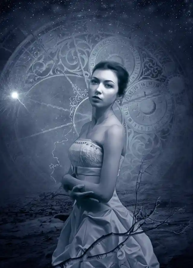 4k光晕壁纸 - 夜晚 - 女性 - 女神「哲风壁纸」