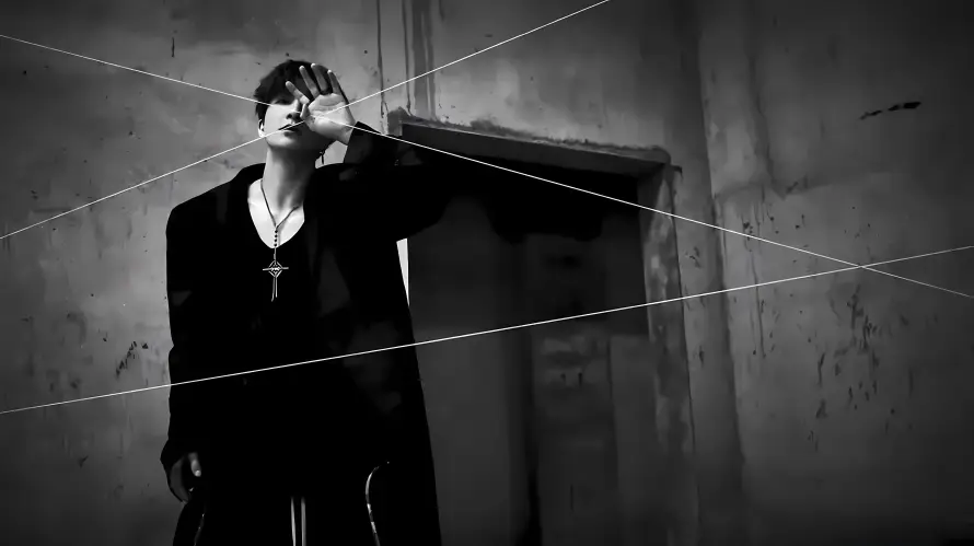 4k光影壁纸 - 复古 - 歌手 - 线条「哲风壁纸」