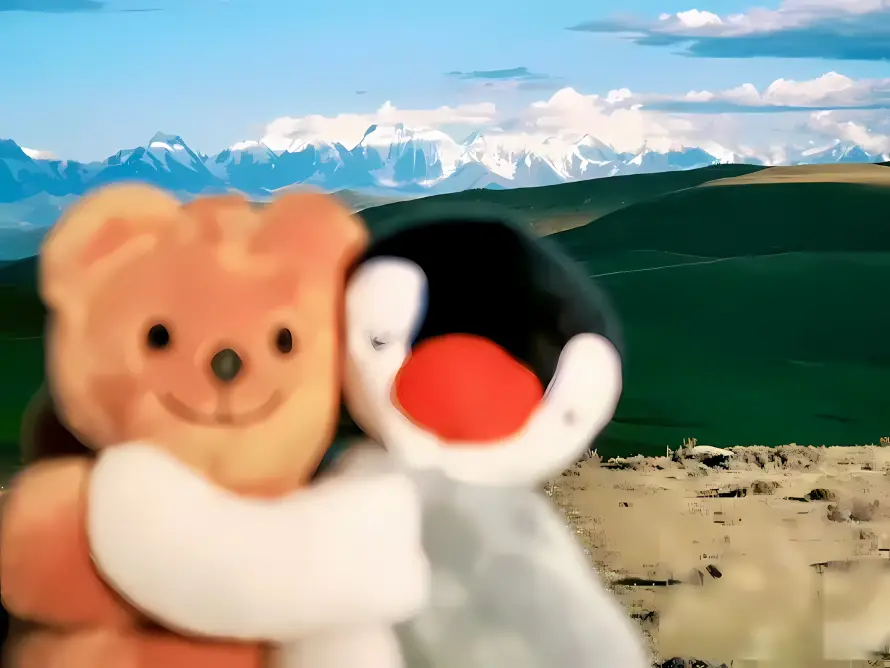 2k企鹅壁纸-雪山 - 草地-热门的壁纸「哲风壁纸」