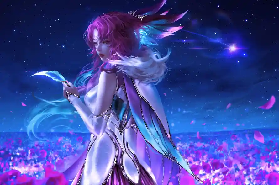 4k发光壁纸 - 幻 - 女性 - 星空「哲风壁纸」