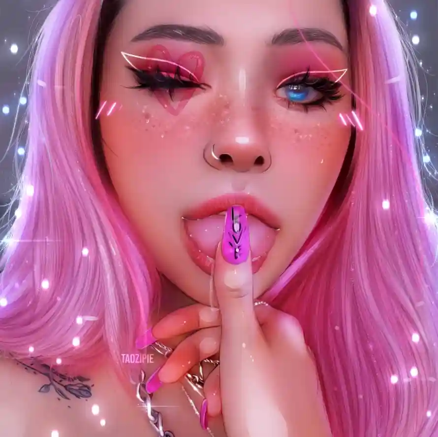 2k异瞳壁纸-长指甲 - 心动-爱心眼妆壁纸分享「哲风壁纸」