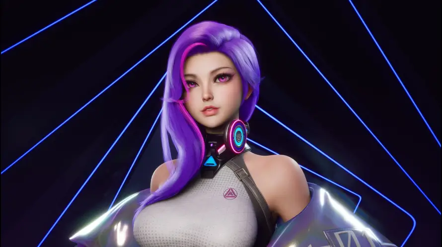 2k女性壁纸-未来风 - 御姐-3D建模免费下载「哲风壁纸」