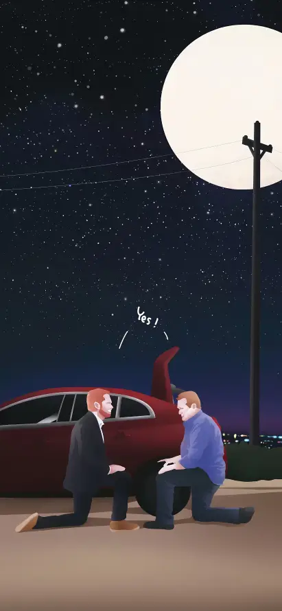 4k下跪壁纸 - 公路 - 夜晚 - 手绘「哲风壁纸」