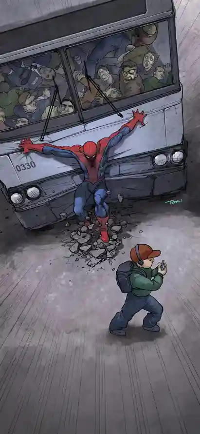 4k巴士壁纸 - 救人 - 漫威 - 漫画「哲风壁纸」