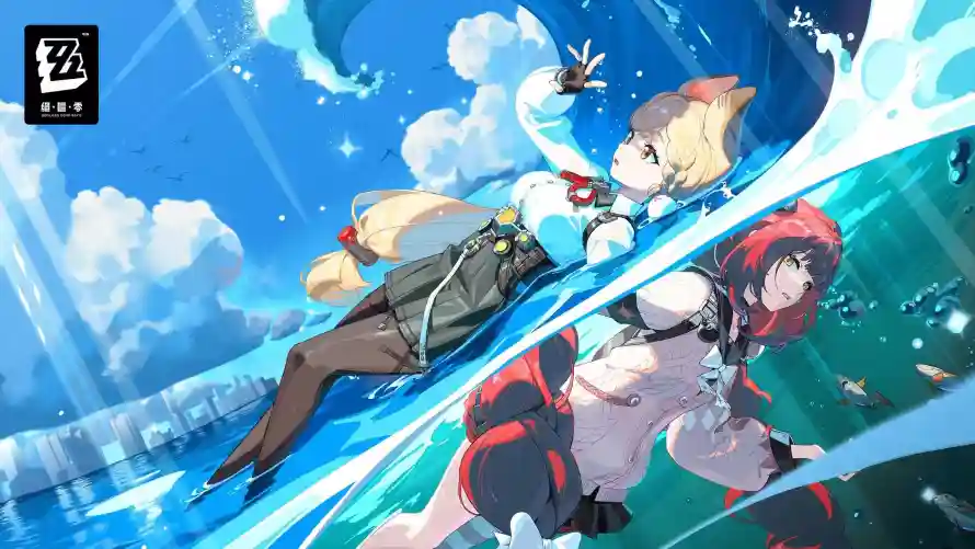 4k少女壁纸 - 海浪 - 白云 - 蓝天「哲风壁纸」