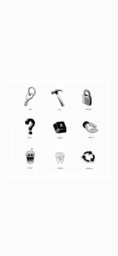 4k挂锁壁纸 - 简约 - 铁锤 - 问号「哲风壁纸」