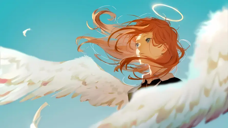 2k光环壁纸-二次元壁纸和翅膀-热门的壁纸「哲风壁纸」