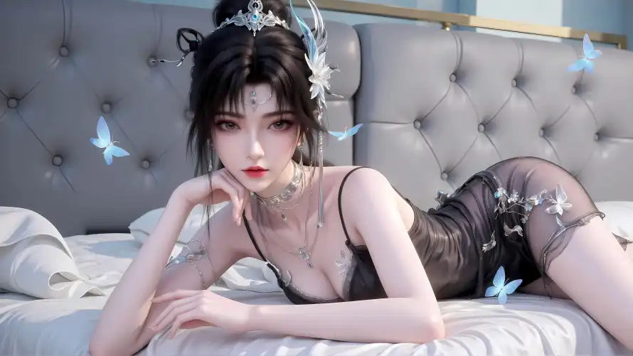 4k3D壁纸 - 卧室 - 国风 - 美人「哲风壁纸」