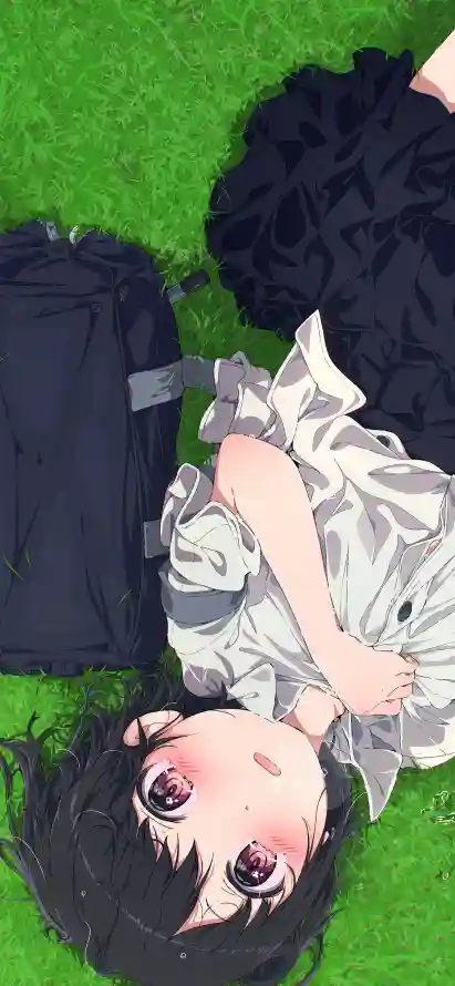 4kjk壁纸 - 腮红 - 草地 - 躺卧「哲风壁纸」