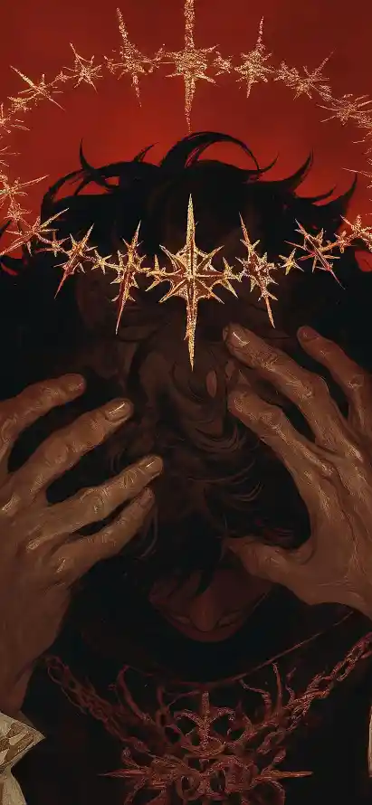 4k光环壁纸 - 卷发 - 手绘 - 星芒「哲风壁纸」