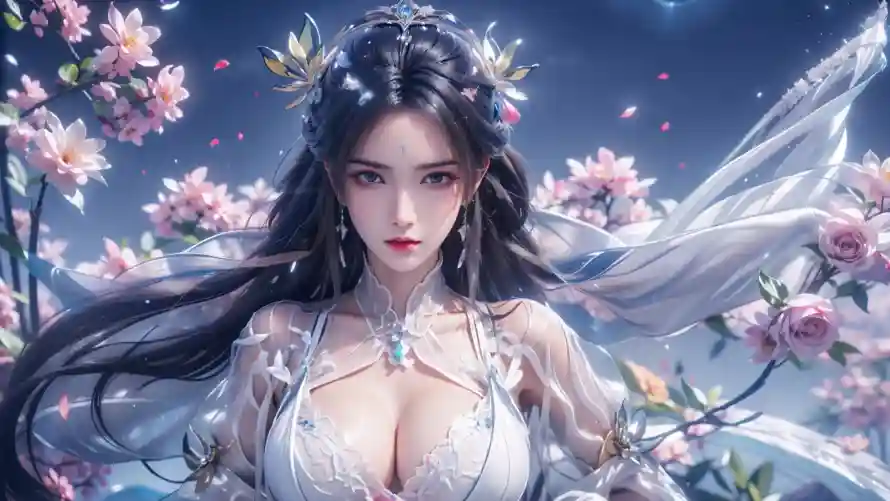 4k仙侠壁纸 - 冷艳 - 古风 - 白衣「哲风壁纸」