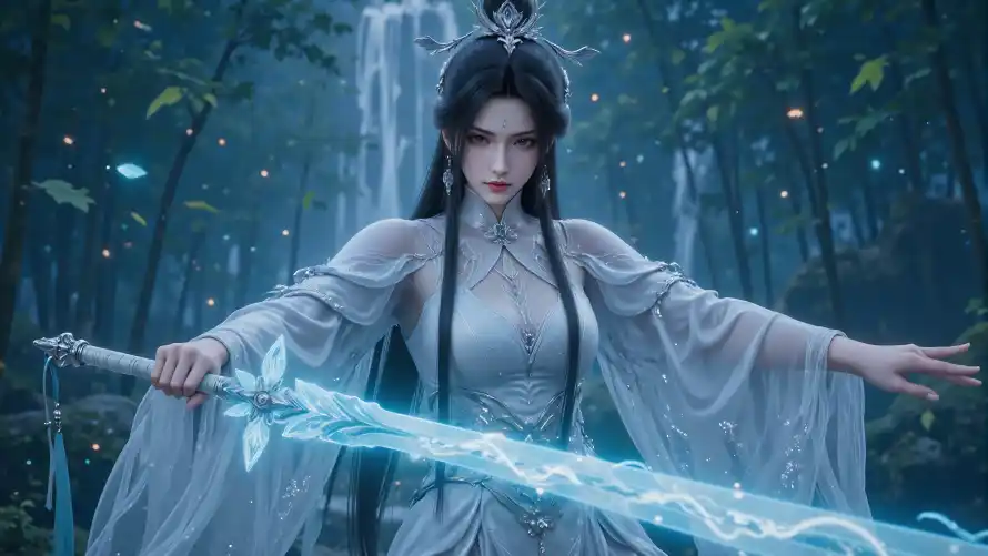 4k仙侠壁纸 - 古风 - 夜景 - 树林「哲风壁纸」