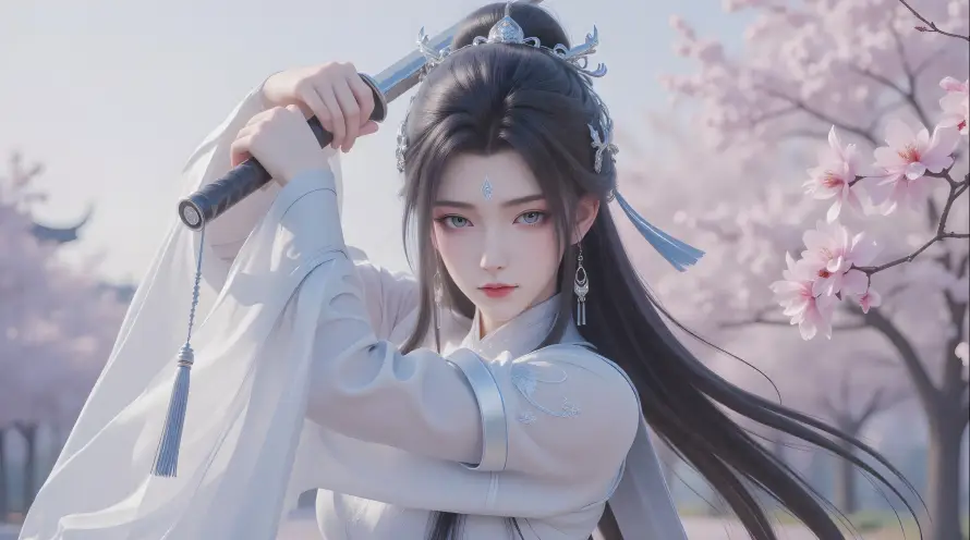 4k仙侠壁纸 - 佩剑 - 古风 - 桃花「哲风壁纸」
