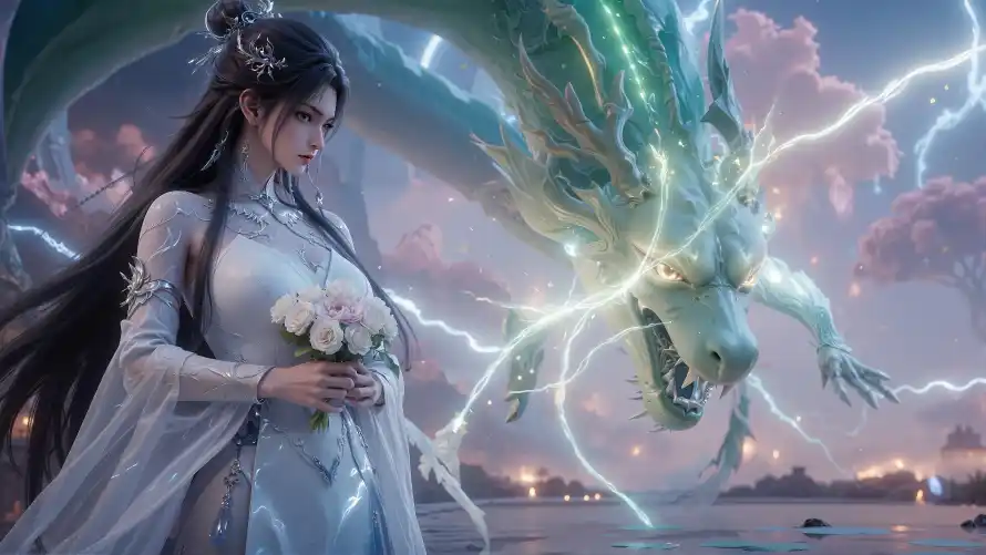 4k仙侠壁纸 - 玄幻 - 白花 - 白衣「哲风壁纸」