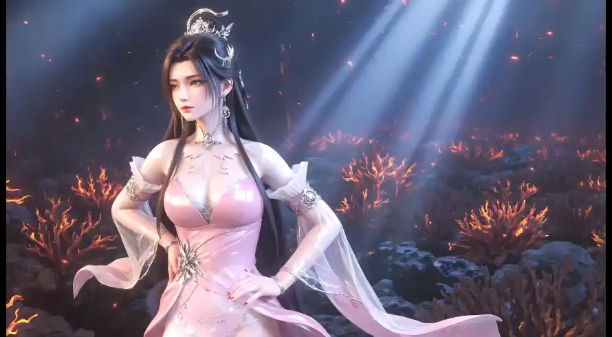 8k仙侠壁纸-陆雪琪 - 光束-3D建模壁纸分享「哲风壁纸」