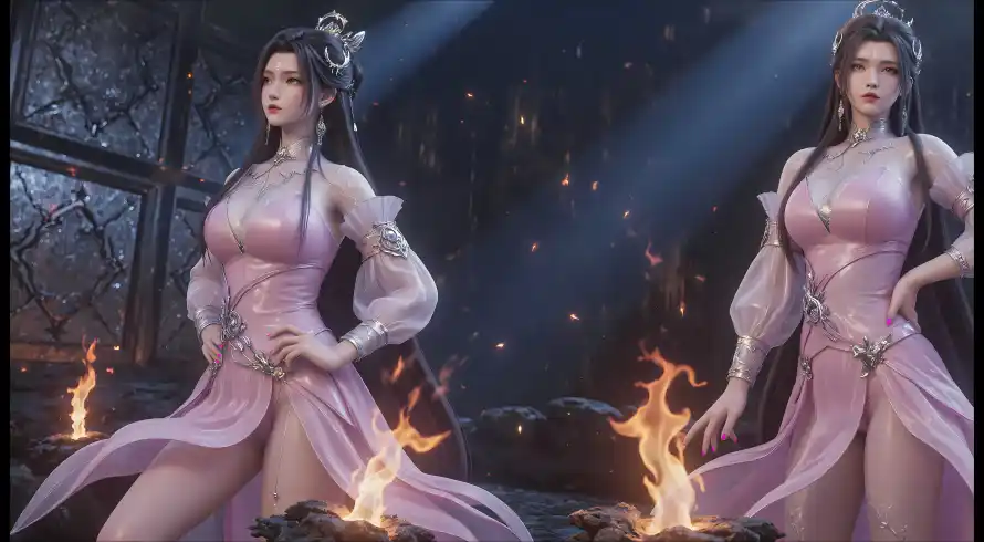 4k仙侠壁纸 - 发饰 - 古装 - 篝火「哲风壁纸」 4k仙侠壁纸 - 发饰 - 古装 - 篝火「哲风壁纸」