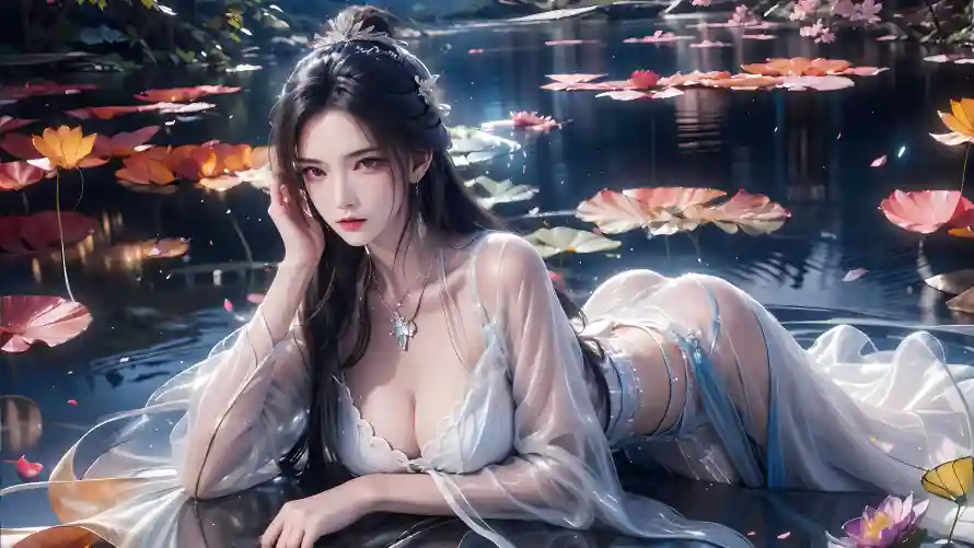 4k古装壁纸 - 古风 - 水畔 - 美人「哲风壁纸」