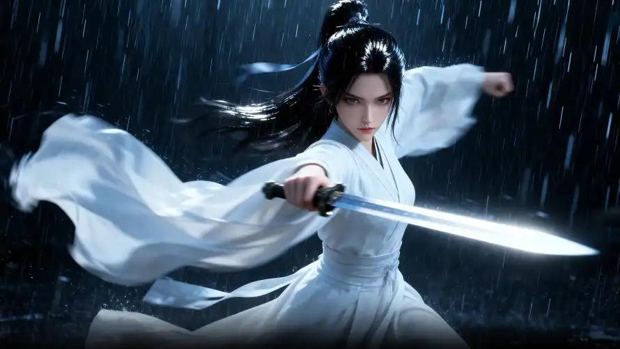 4k佩剑壁纸 - 侠女 - 剑来 - 古风「哲风壁纸」