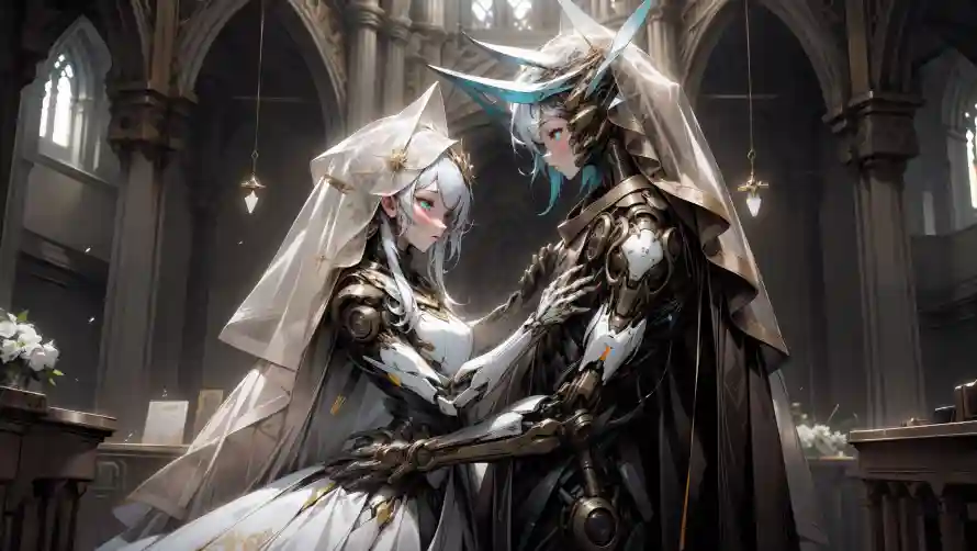 3k动漫壁纸-哥特建筑 - 头纱-机械情侣壁纸推荐「哲风壁纸」