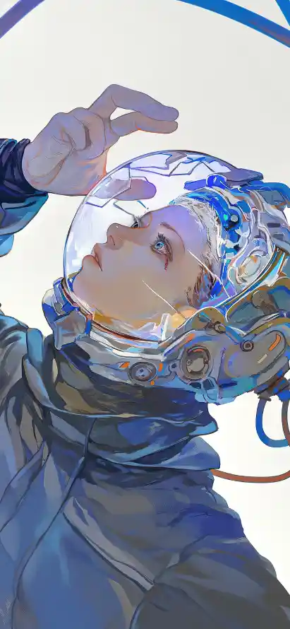 4k仰望壁纸 - 科幻 - 二次元 - 宇航服「哲风壁纸」