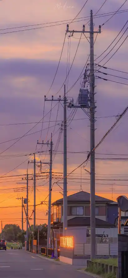 4k乡间壁纸 - 天空 - 日式 - 晚霞「哲风壁纸」