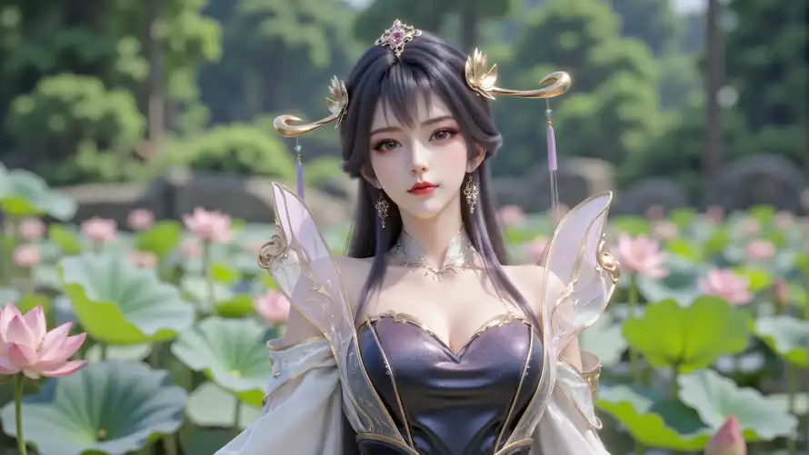 3k发饰壁纸-二次元 - 古风-古装美女壁纸推荐「哲风壁纸」