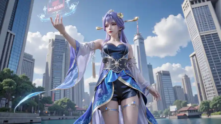 3k天穹壁纸-二次元与法术-摩天大楼壁纸推荐「哲风壁纸」