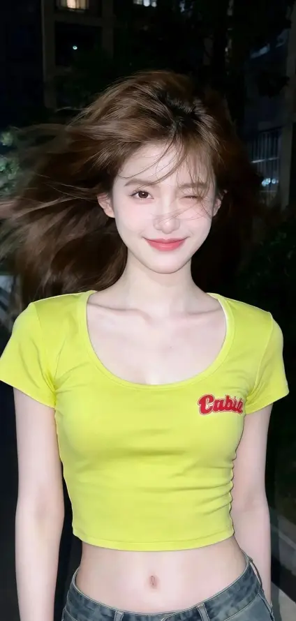 4k夜景壁纸 - 美女 - 露腰 - Ios「哲风壁纸」