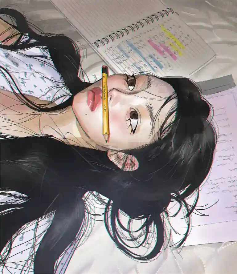 4k休闲壁纸 - 冥想 - 少女 - 慵懒「哲风壁纸」