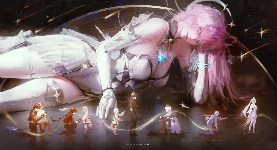 4k多人壁纸-二次元壁纸和星光-游戏角色壁纸分享「哲风壁纸」