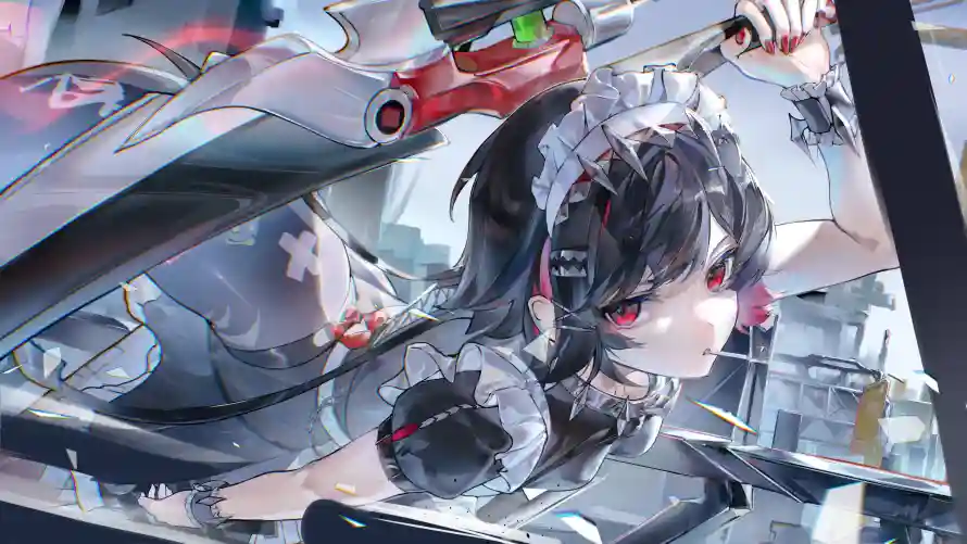 4k二次元壁纸 - 女仆装 - 机械臂 - 绝区零「哲风壁纸」