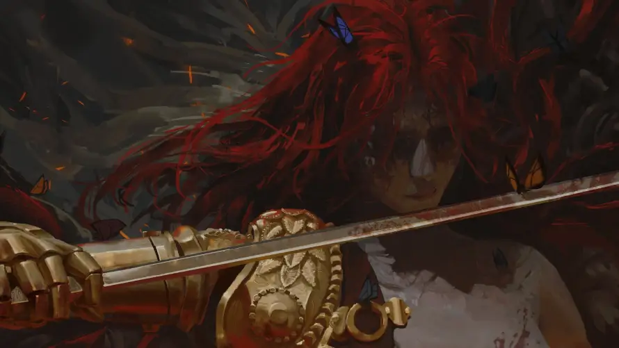 4k太刀壁纸 - 女武神 - 红披风 - 战斗场景「哲风壁纸」 4k太刀壁纸 - 女武神 - 红披风 - 战斗场景「哲风壁纸」