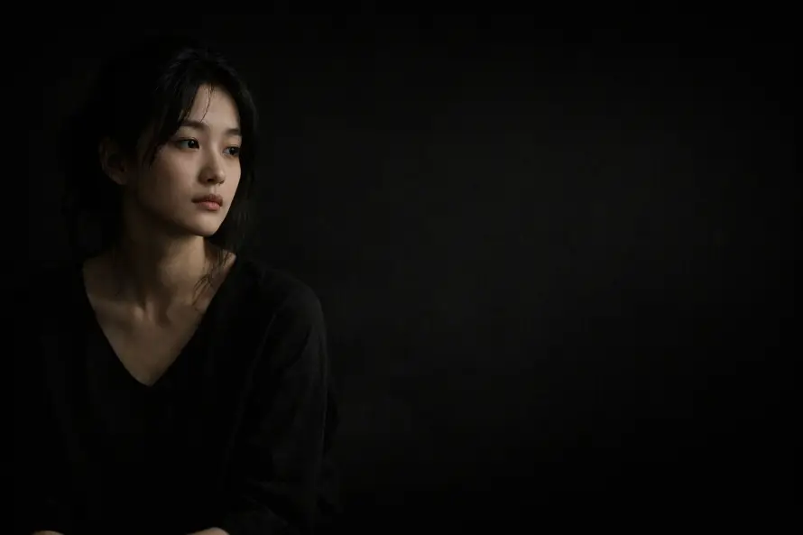 4k人像壁纸 - 侧影 - 气质 - 知性「哲风壁纸」