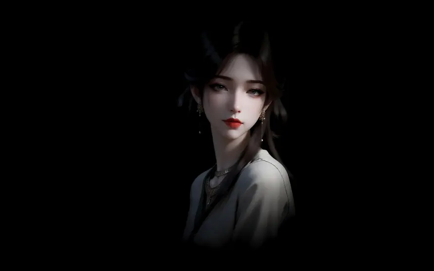 4k国漫壁纸 - 梅凝 - 红唇 - 黑发「哲风壁纸」