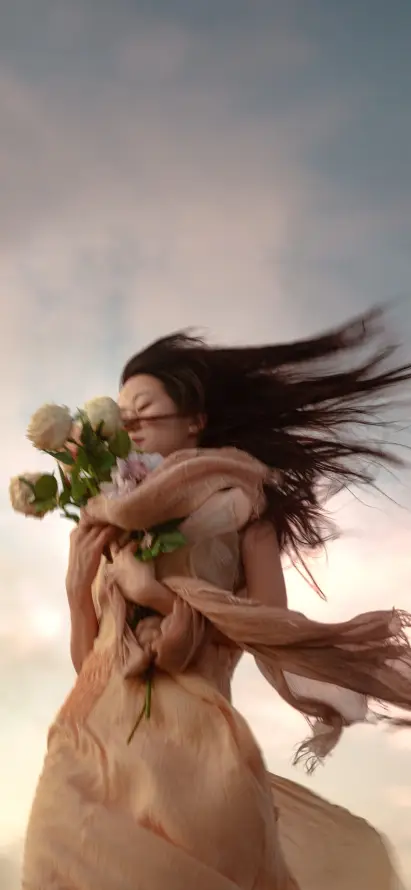 4k丝巾壁纸 - 户外 - 暖调 - 裙摆「哲风壁纸」