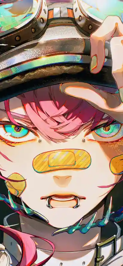 4k头盔壁纸 - 少年 - 机械 - 粉发「哲风壁纸」