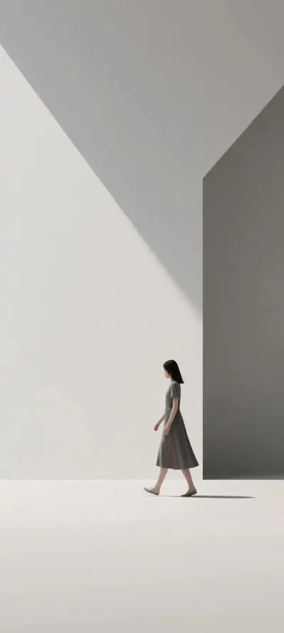 4k人物壁纸 - 光影 - 几何 - 女性「哲风壁纸」