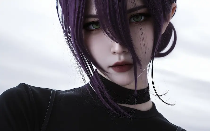 4k冷艳壁纸 - 御姐 - 紫发 - 绿瞳「哲风壁纸」 4k冷艳壁纸 - 御姐 - 紫发 - 绿瞳「哲风壁纸」
