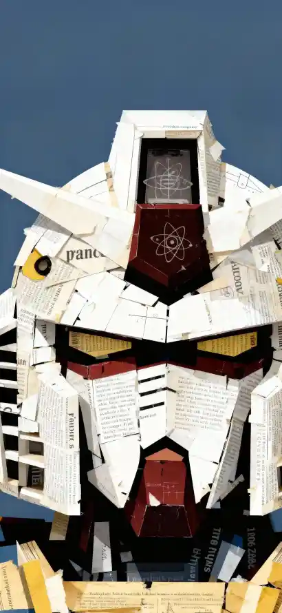 4k机械壁纸 - 机甲 - 白色 - 蓝天「哲风壁纸」