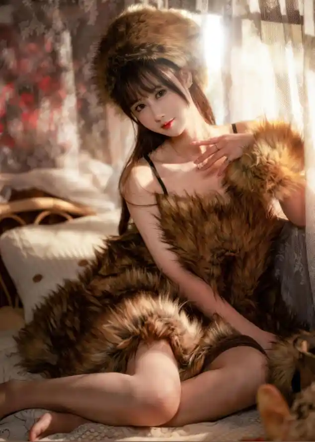 4k写真壁纸 - 冬日 - 吊带 - 室内「哲风壁纸」